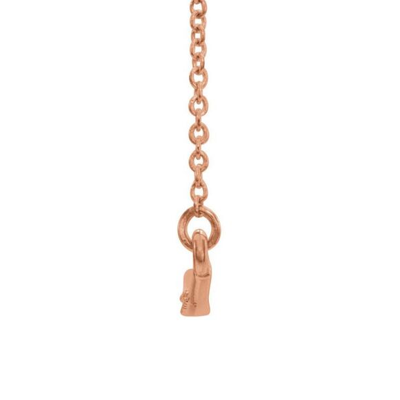 1/8 Ctw Diamond Curved Bar Necklace in 14k Rose Gold, 16 Inch - Picture 2 of 4